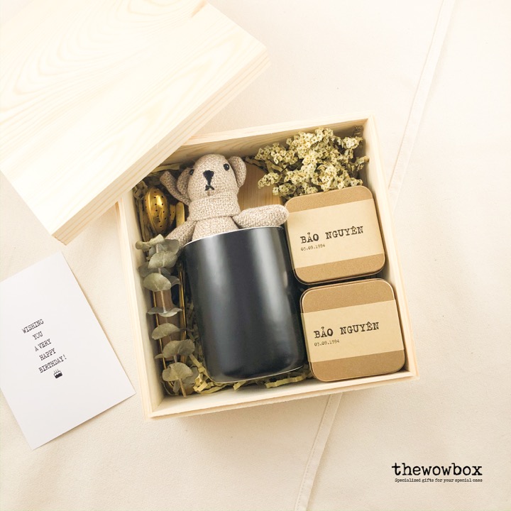 [Quà tặng bạn nam] THE TEA BOX – Bộ cốc, thìa, quả lọc trà, trà Phúc Long