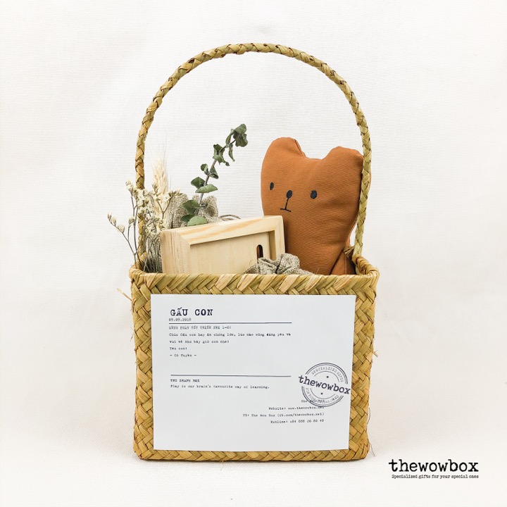[Quà tặng bé] THE SHAPE BOX LIMITED – Bộ xếp hình bằng gỗ kèm gấu bông