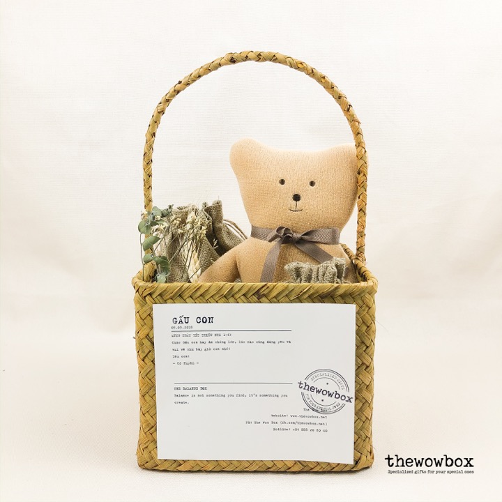 [Quà tặng bé] THE BALANCE BOX LIMITED – Bộ đồ chơi xếp gỗ cân bằng kèm gấu bông xinh xắn