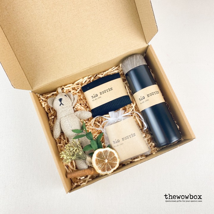 [Quà cho nam] THE COZY BOX – Bình nước giữ nhiệt nóng lạnh kèm trà hoa nhài