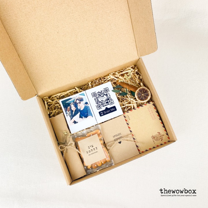 [Hộp quà xin lỗi] THE APOLOGY BOX – Ảnh, bài hát, apology coupons, thư xin lỗi, đồ uống, bánh quy
